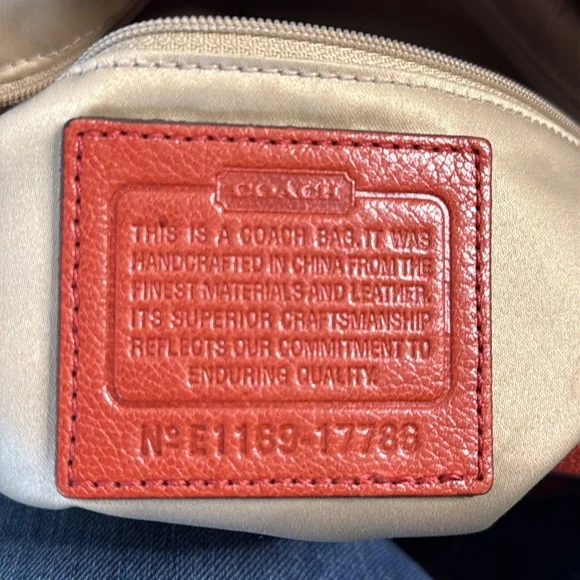 Coach Flagship Chelsea Curry Orange Leather Shoulder Bag - Picture 13 of 16